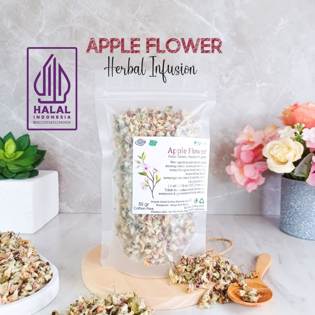 

Dried Apple Blossom Flower Tea Import 50 Gram