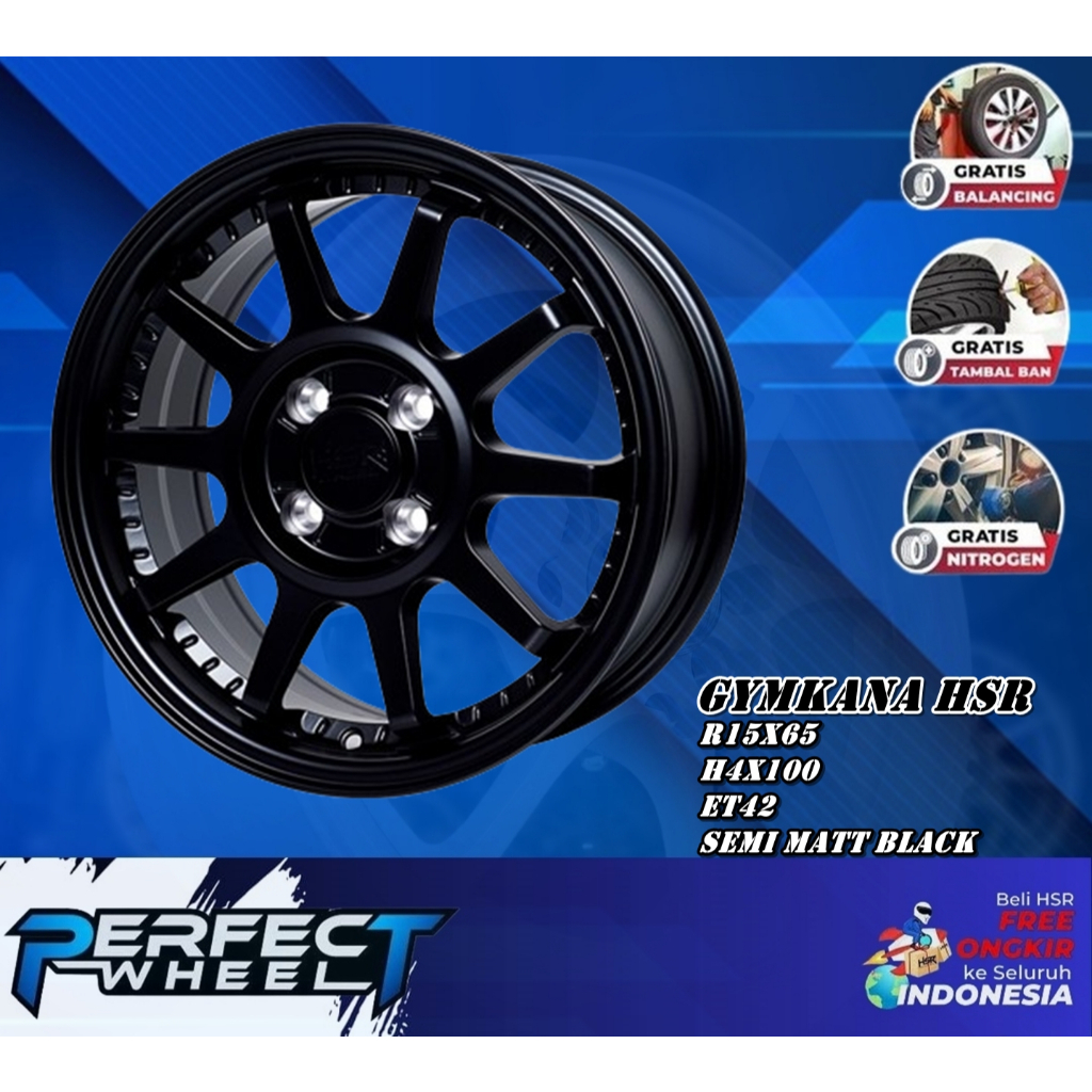 Velg Racing R15 HSR Gymkana Boroko Velg Mobil Agya Jazz Binguo Avanza