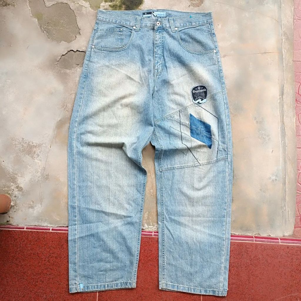 Celana Oanjang Jeans Pria Y2K Southpole Baggy Original Size fit 40