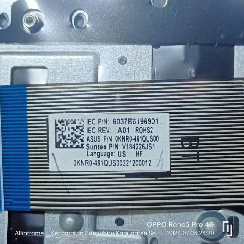 Frame + keyboard ASUS ROG Strix Scar III G512 L 3 PLUS G531 S5D G531GT