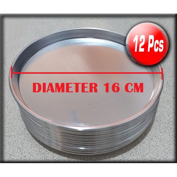 DISKON Loyang Pizza  Loyang Kue Diameter 16 CM  1 Lusin  12 Pcs