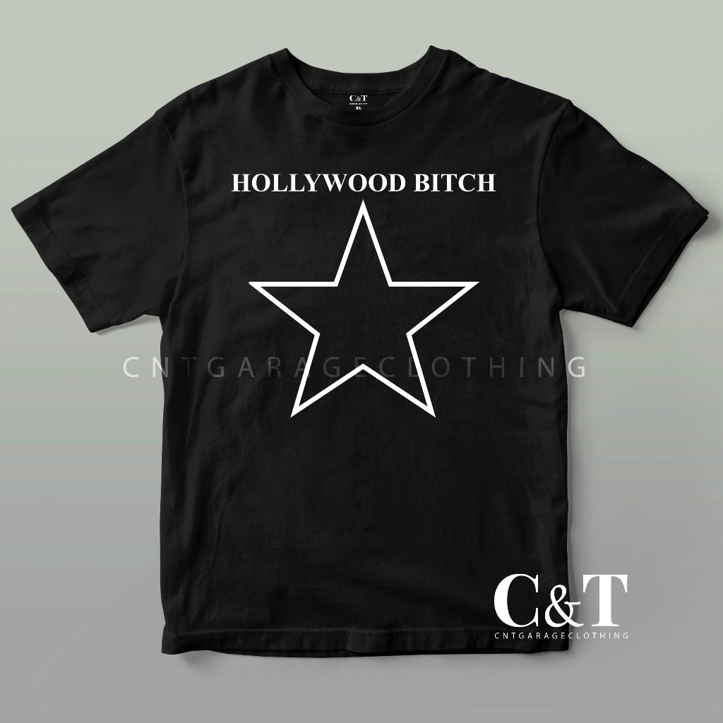 CNTGARAGECLOTHING | HOLLYWOOD BIT*CH TSHIRT | STP 005 | SHIRT SHIRTS TSHIRTS KAOS BAND VINTAGE