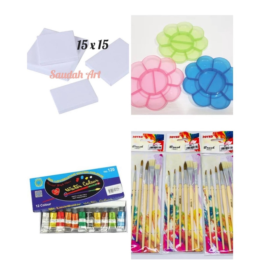 

KUALITAS TERBAIK Paket Kanvas Lukis kanvas 15x15paletkuascat air
