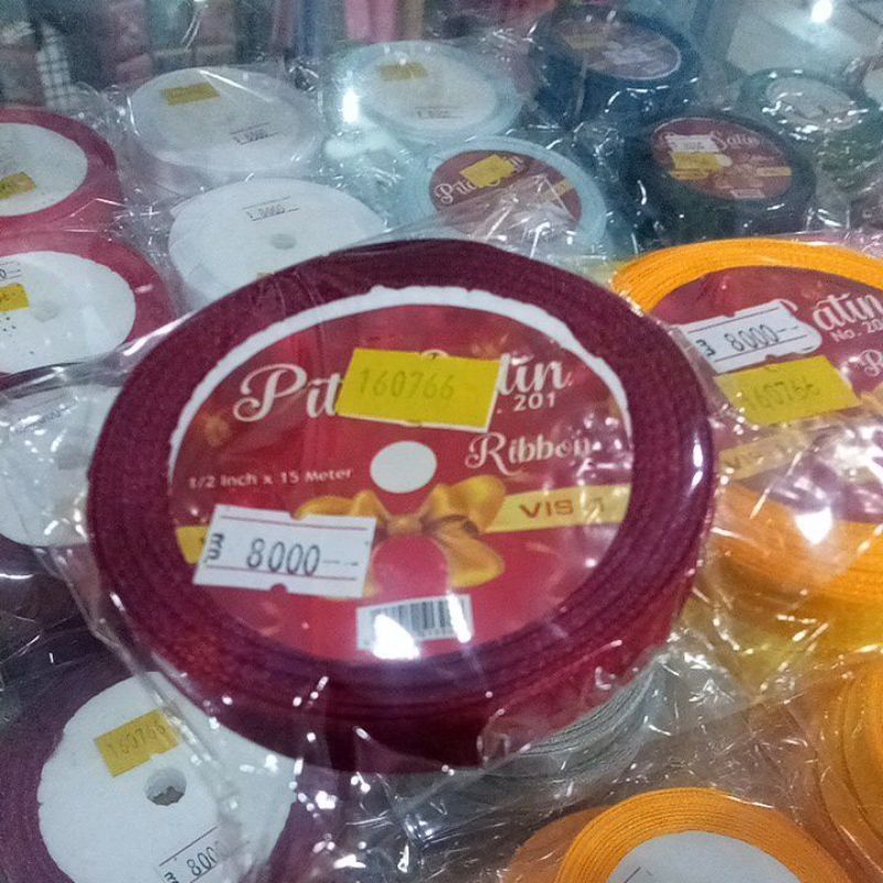 

Pita Kain / pita kado 1cm warna-warni murah