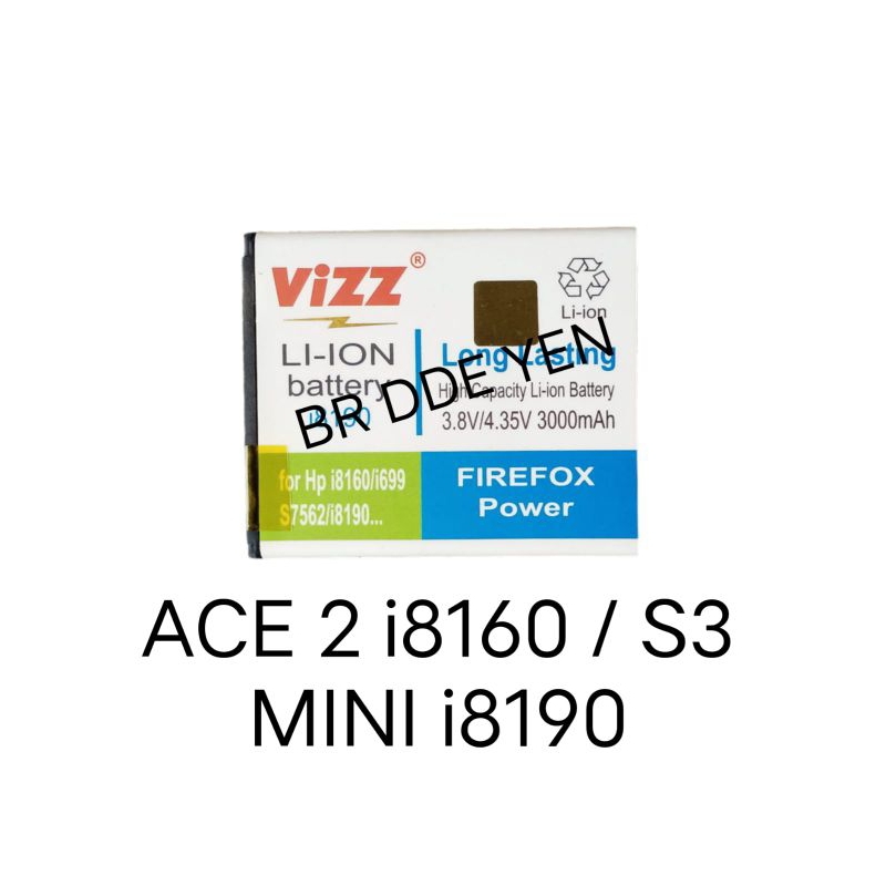 Baterai for Samsung Galaxy Ace 2 i8160 . S3 Mini i8190 . J1 Mini J105 . Z2 Tizen . V2 . EB425161LU .