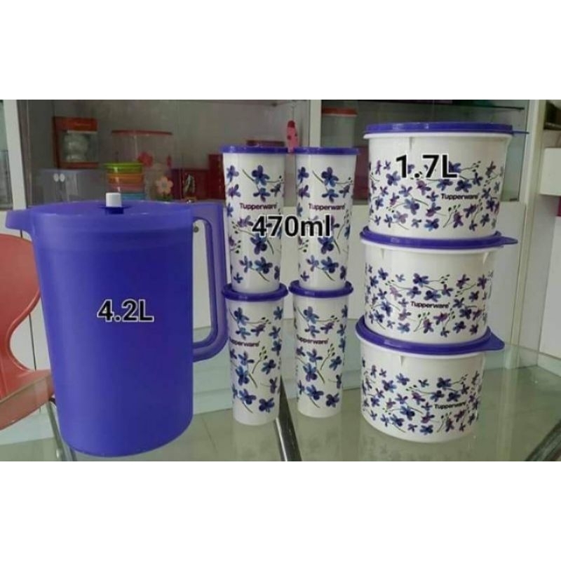 Spring Garden Serving Set/Tupperware Malaysia/Canister Tupperware/Teko Tupperware/Tupperware Ungu