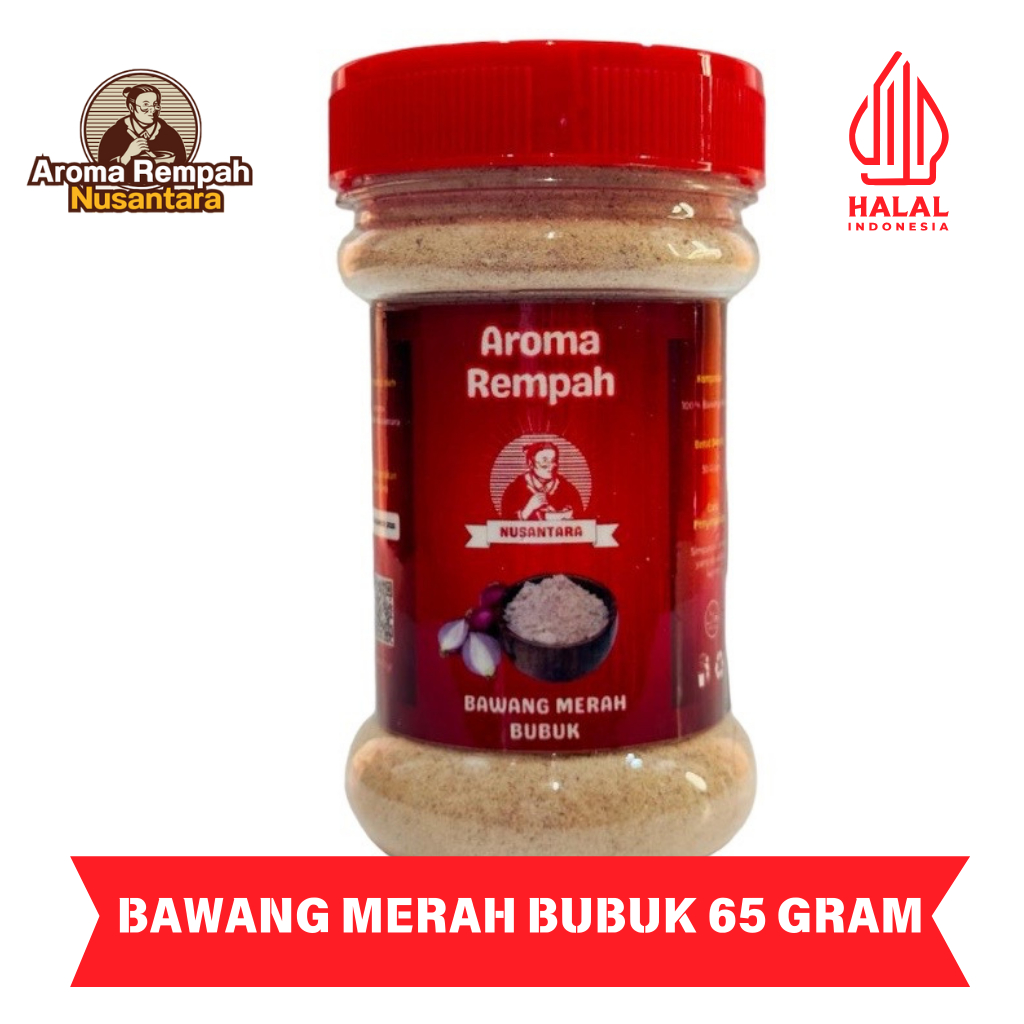 

Aroma Rempah Nusantara - Bawang Merah 65gr Bubuk - Bumbu Masak Red Onion Shallot Powder Premium Murni