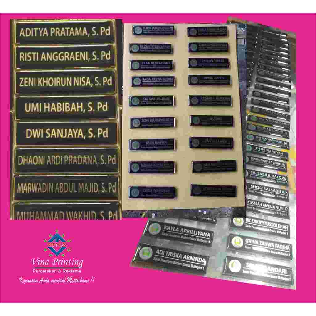 

NAMA DADA PLAT KUNINGAN / STAINLIS / SI;VER