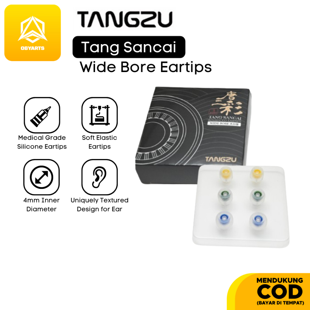 Tangzu Tang Sancai Wide Bore Eartips Replacement for Earphone IEM