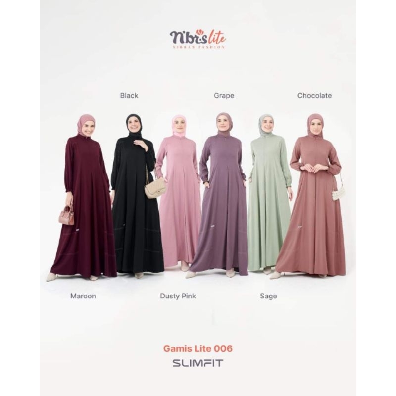 GAMIS TERBARU BY NIBRAS // SLIMFIT LITE 006 // GAMIS WANITA BEST SELLER