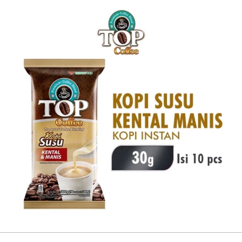 

TOP KOPI SUSU KENTAL MANIS 30GR [HARGA PER RENCENG ISI 10 SACHET]