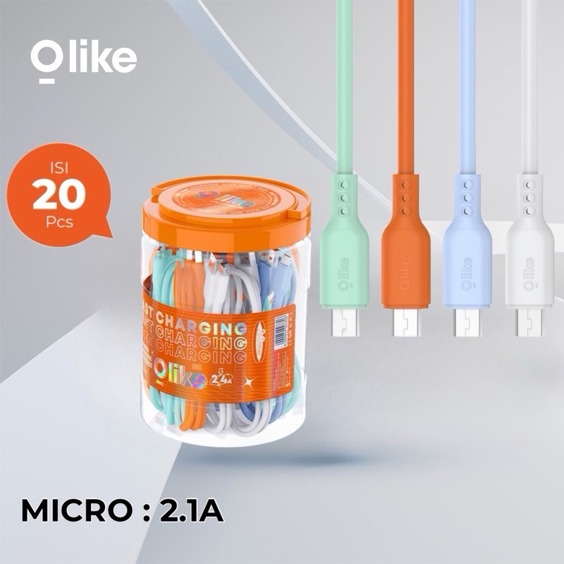CUAN 1 TOPLES ISI 20 PCS Olike Kabel Data Charger D306 D306M Micro Usb