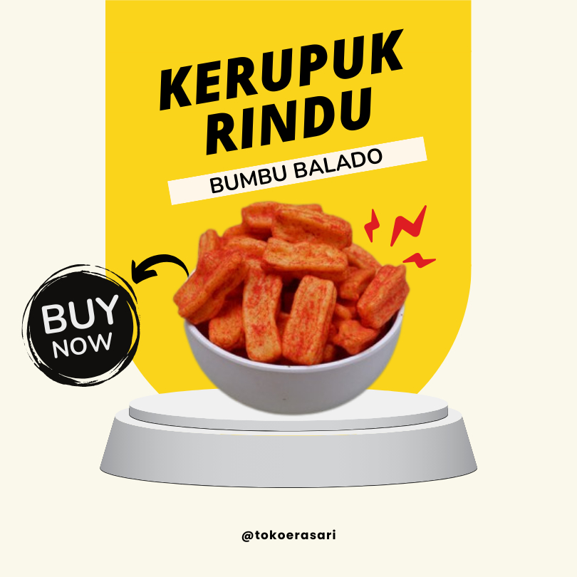 

Kerupuk Rindu Balado Pedas | Krupuk Ikan Tongkol Khas Klaten Pedas Balado