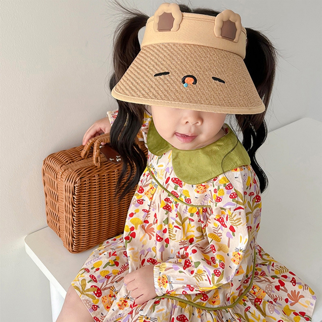 Ruimo Cibby Mini Baby Rotan Character Hat/Topi Pantai Anak Perempuan Karakter C-30