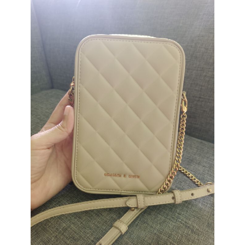 Charles & Keith Phone Bag - Beige