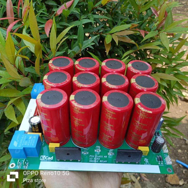 KIT PSU CLASS AB 12 ELCO DOUBLE LAYER + SOFTSTART + PSU SIMETRIS ELCO RUBYCON RED 10000UF 100V kit p