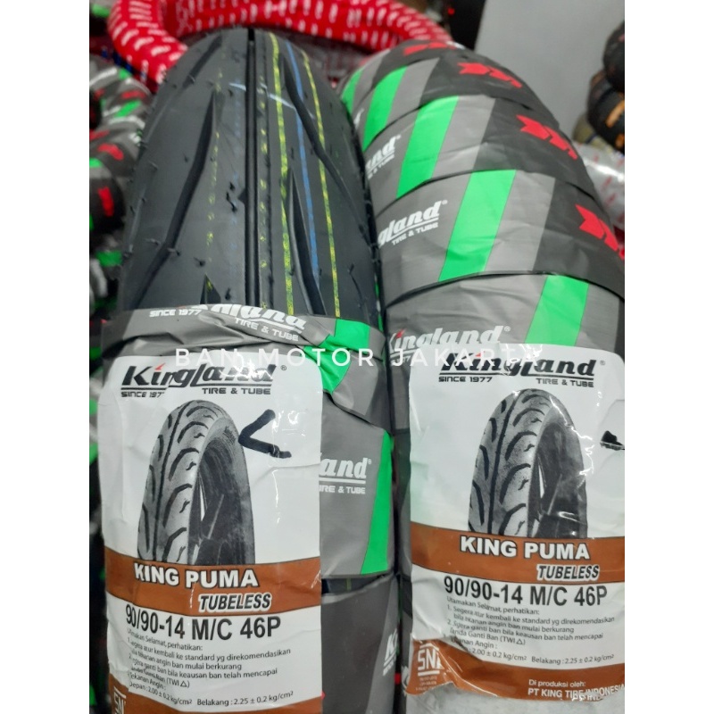Ban Belakang Matic Tubeless 90/90-14 Kingland Puma Ban Luar Semua Motor Matic