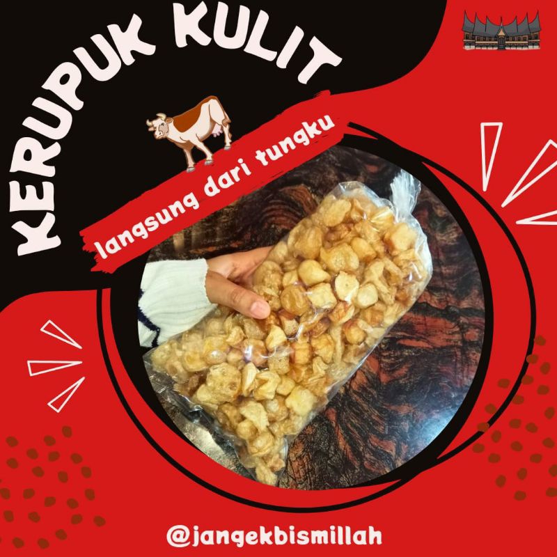 

FRESH 500 Gr Dari Tungku Kerupuk Jangek Kulit kerbau/Latuah Jangek Kulit Kerbau Kumango Batusangkar