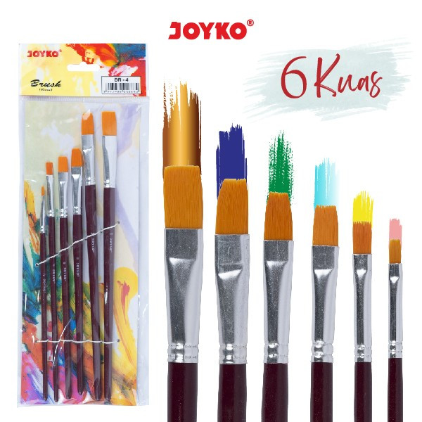 

Brush / Kuas Cat Air / Cat Minyak / Lukis / Acrylic Joyko BR-4 1SET