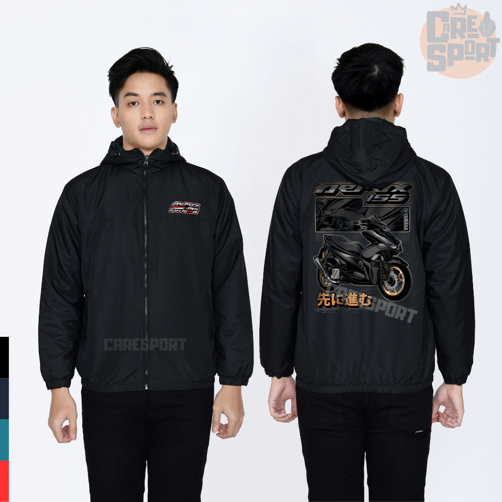 Jaket eleganter pria touring custom motor aerox 155 custom gratis nama terbaru modis parasut