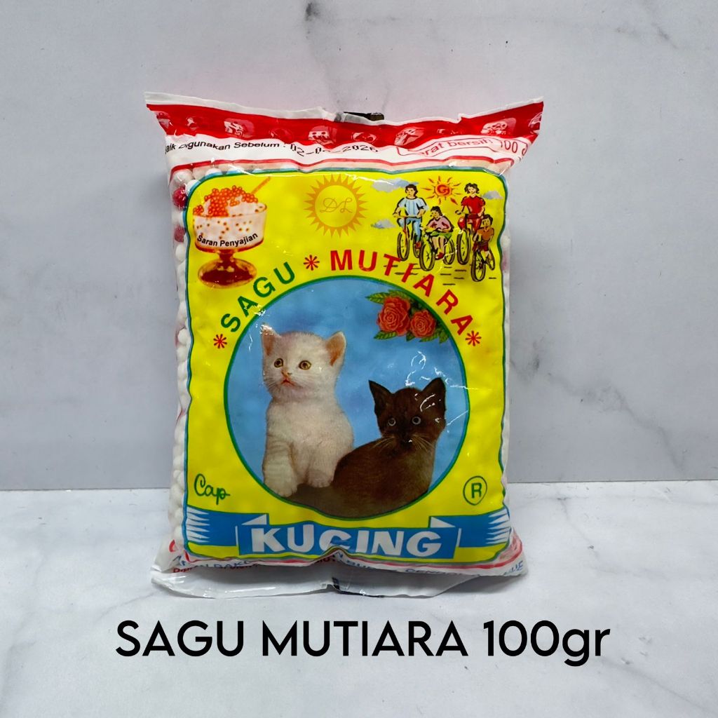 

Sagu Mutiara Cap Kucing 100gr