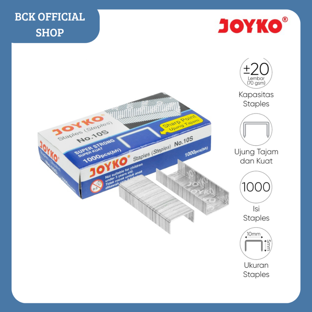 

Staples Isi Stapler Refill Stapler No. 10S Joyko (Dus)