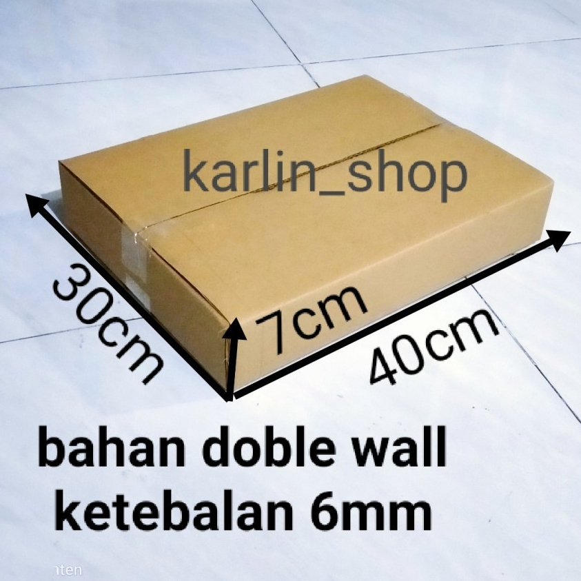 

kardus box 40x30x7cm doble wall tebal