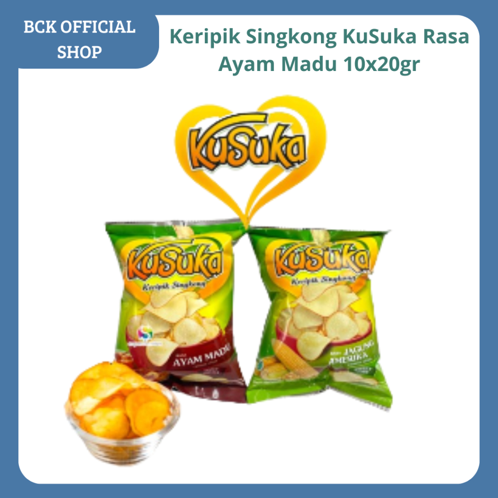 

Keripik Singkong KuSuka Rasa Ayam Madu 10x20gr