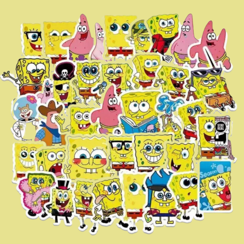 

STIKER SPONGEBOB SQUAREPANTS ISI 50 PCS PER PACK STICKER