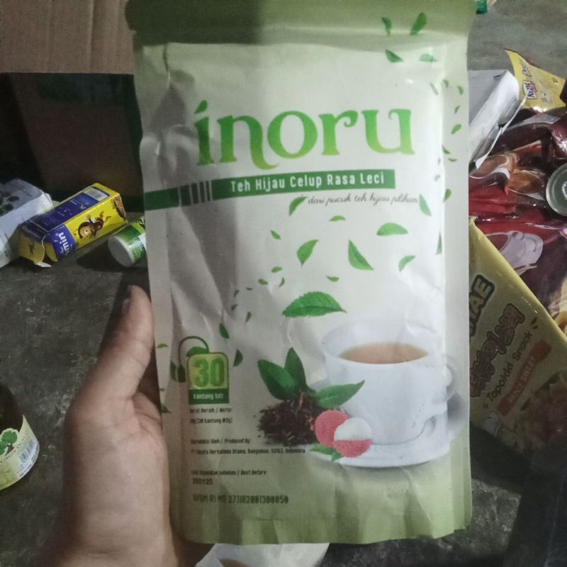 

inoru teh Hijau celup rasa leci 30 kantong