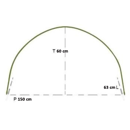 RK Sungkup Tanaman Ajir / Pipe Tunnel 8 x 1500mm (150cm) 3 Pcs