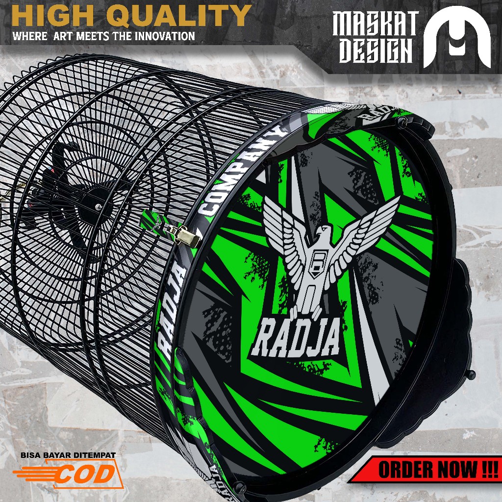 Stiker Decal Sangkar Burung Murai Kacer Tebok Bulat - Sticker Dekal Sangkar Murai Variasi Desain Rad