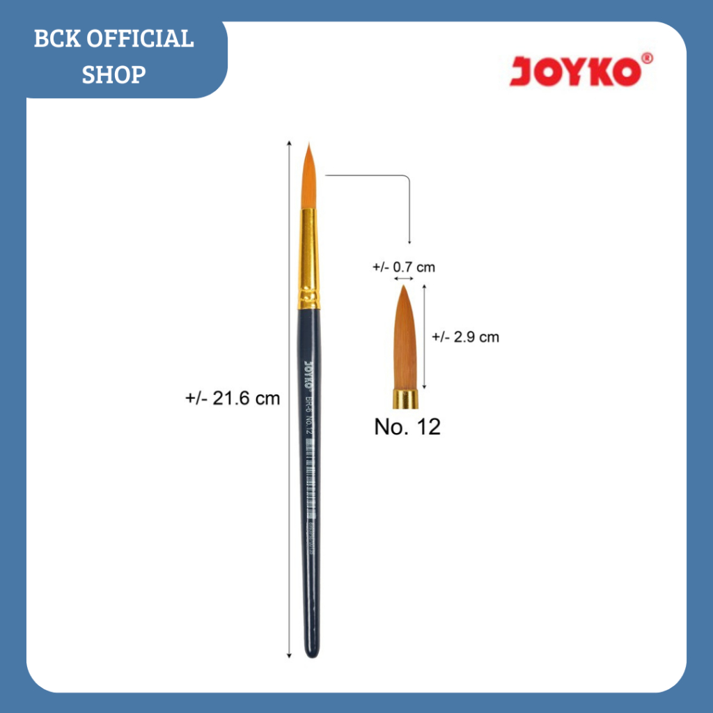 

Kuas / Brush Cat Lukis Joyko BR-6 No. 12 (PACK)