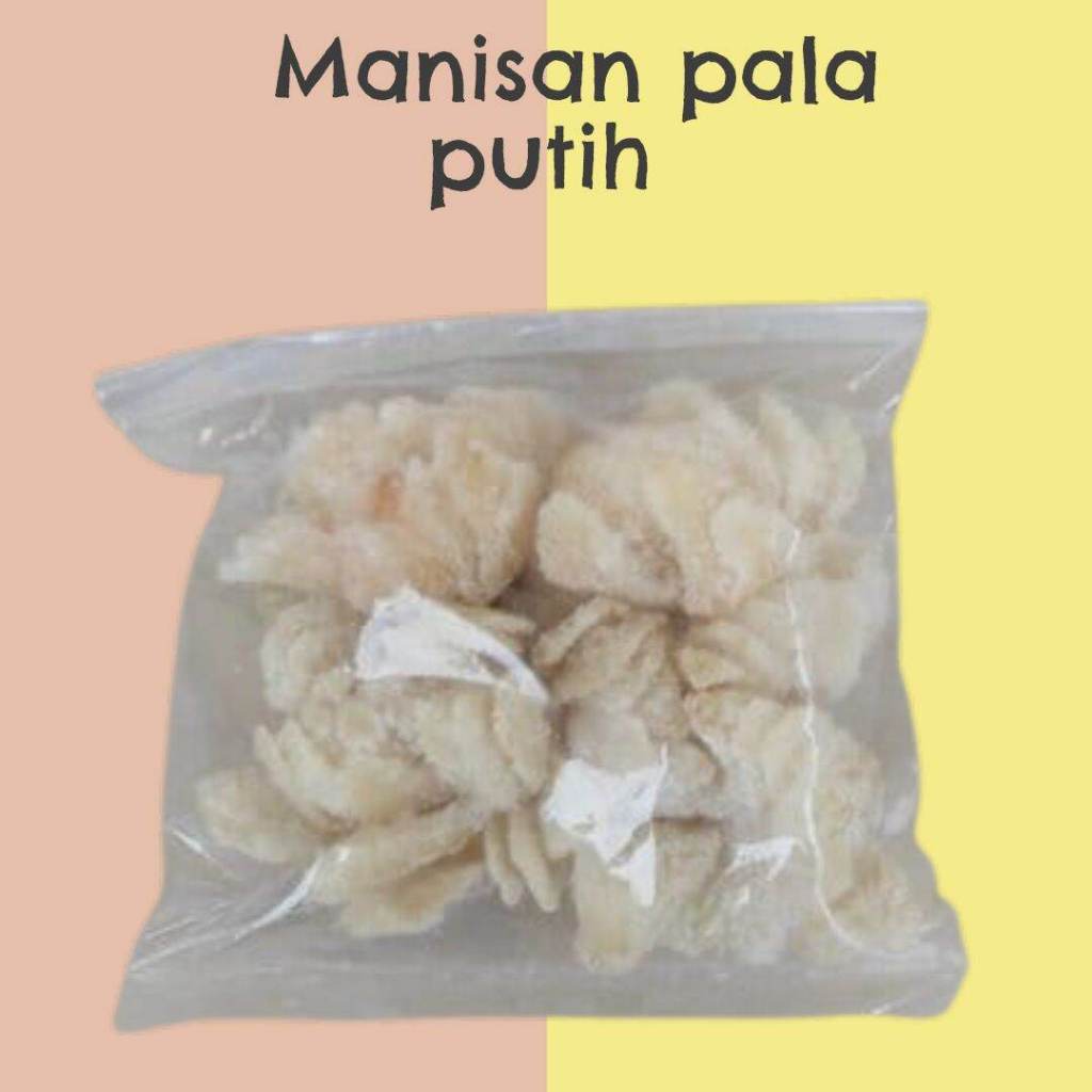 

Manisan Buah Pala Kering Putih Super / Manisan Pala Putih 250 Gram