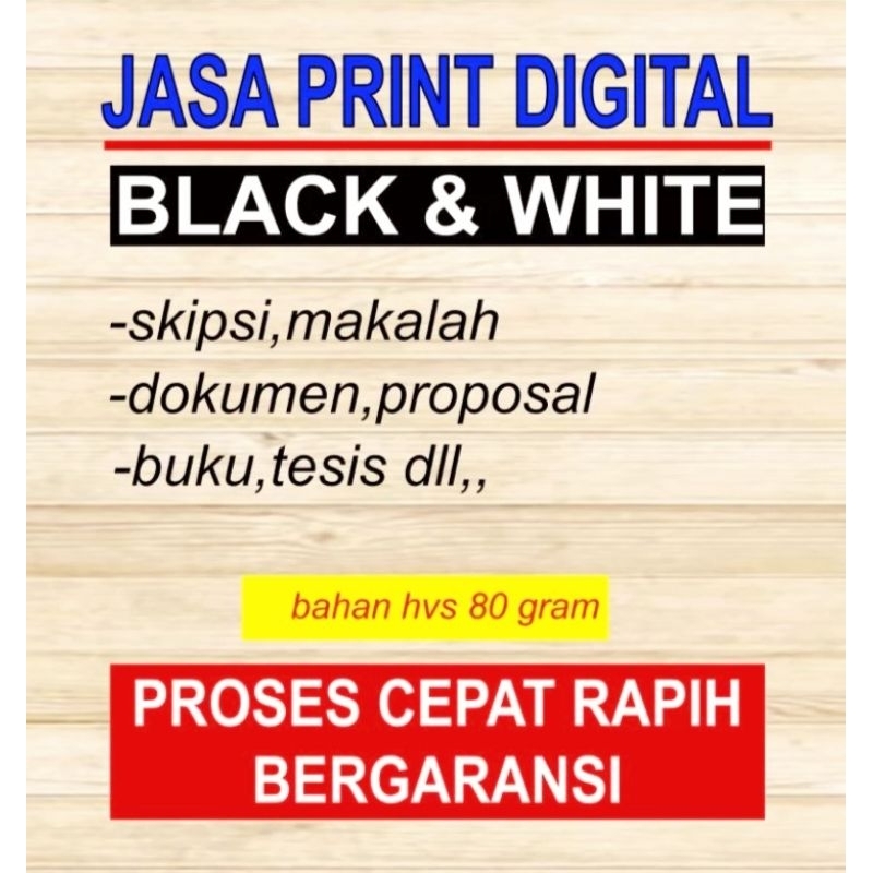 

Jasa Print / Cetak Dokumen HVS A4/F4 75gsm Hitam - Putih