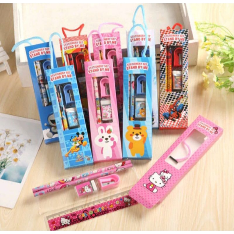 

alat tulis set 5 in 1 alat tulis set kartun