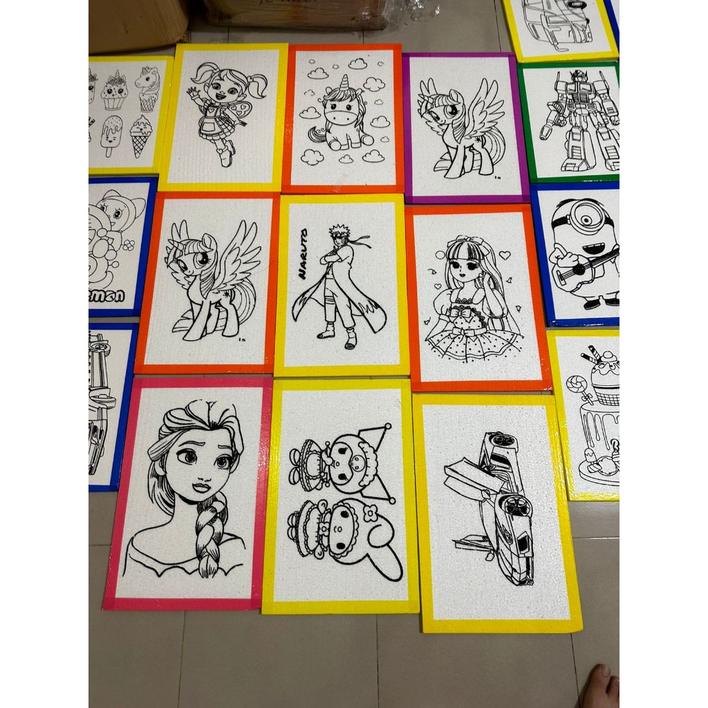 

Styrofoam lukis ukuran 30x40 list lakban / sterofoam / gabus melukis / mewarnai steropom
