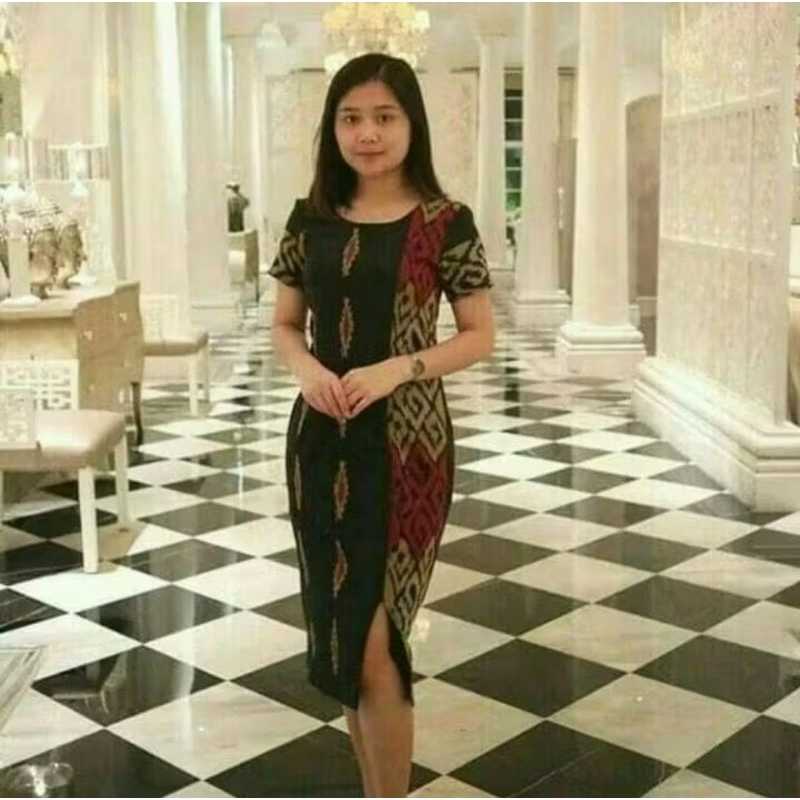 SET COUPLE BAJU TENUN PASANGAN PRIA WANITA TENUN ENDEK MOTIF TORAJA