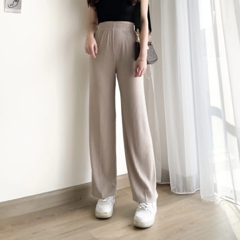 Kulot Wanita Bahan Rib Knit Rajut Premium Strett Tebal Jumbo