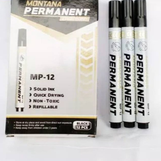 

KILAT Spidol permanen Montana MP12 Harga Per Lusin Isi 12 Pcs