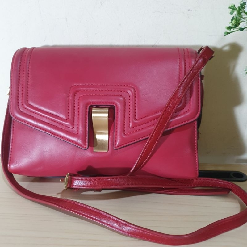 Tas Sling bag Kulit Asli Joy gryson Preloved