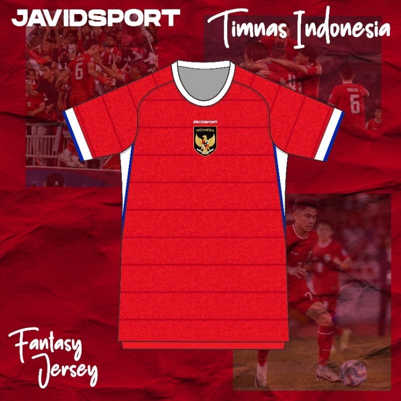 JERSEY TIMNAS INDONESIA FANTASY JAVID SPORT TERBARU // JERSEY INDONESIA // JERSEY GARUDA