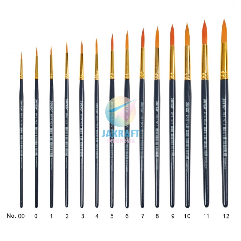 

SENSASIONAL 1 Pcs Kuas Lukis Round Brush JOYKO BR6 Serbaguna Segala Cat Air Minyak Poster Acrylic