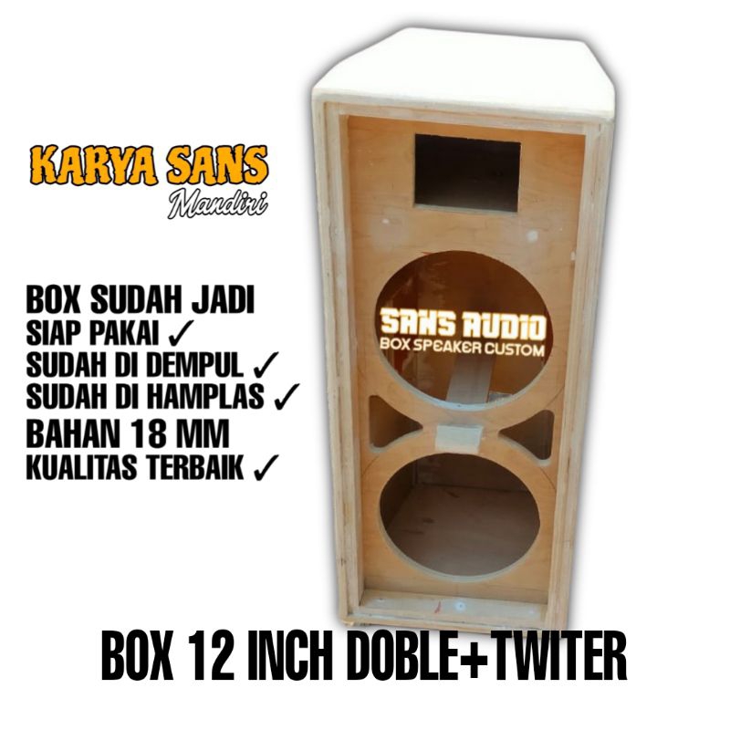 Box speaker 12 inch doble plus twiter mentahan