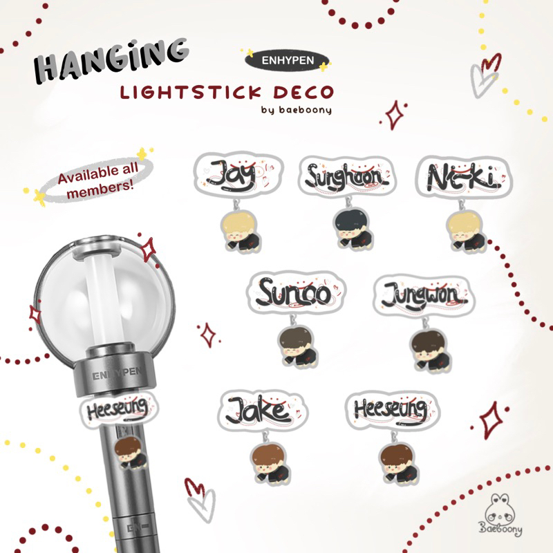 ENHYPEN - Hanging Lightstick Deco by Baeboony || ls dekorasi deco akrilik enha engene