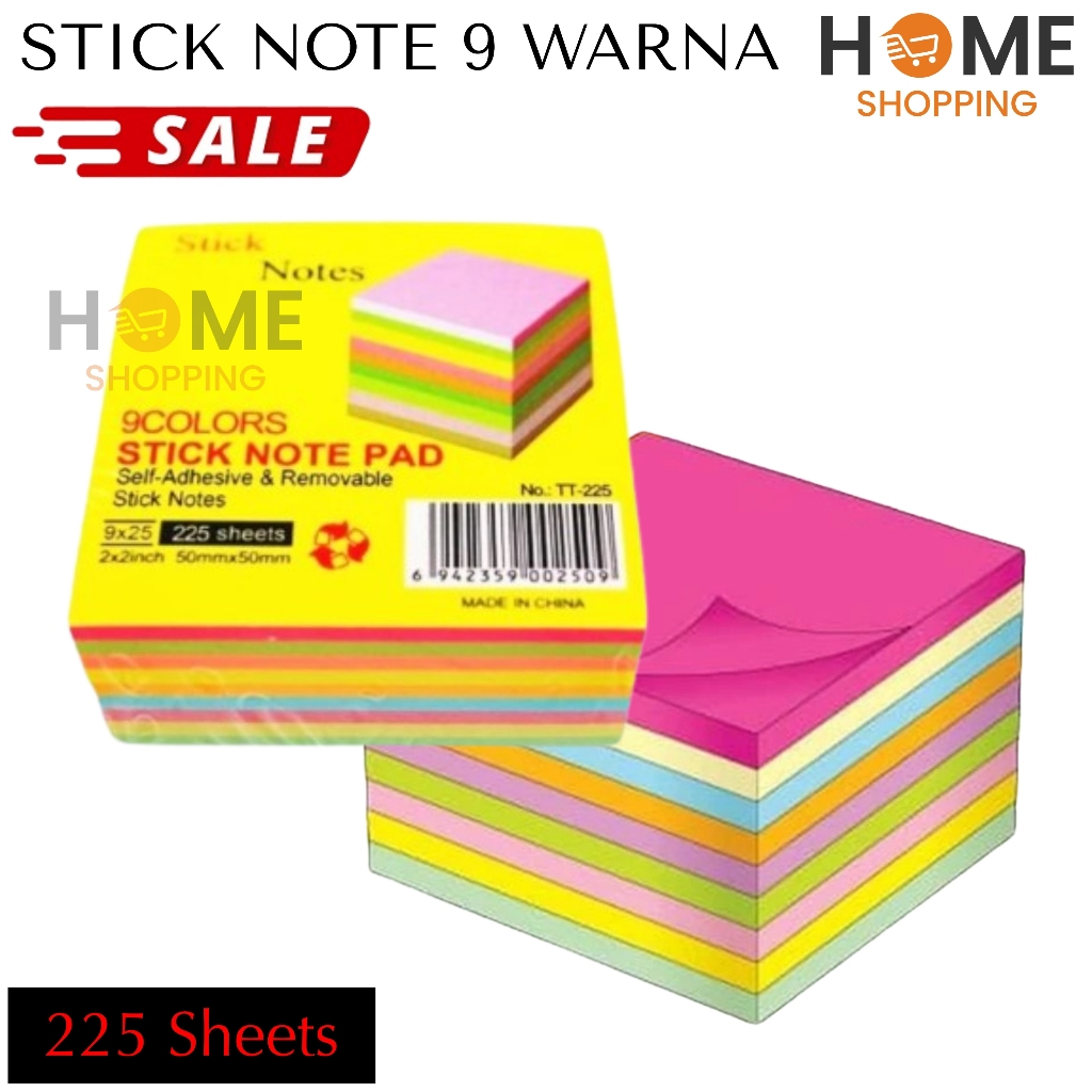 

[HS] ATK017 DAVIS STICKY NOTE 9 WARNA / MEMO STICK / STICK NOTE PAD / MEMO TEMPEL / STICK NOTE PAD 9 COLORS / MEMO STICK KERTAS