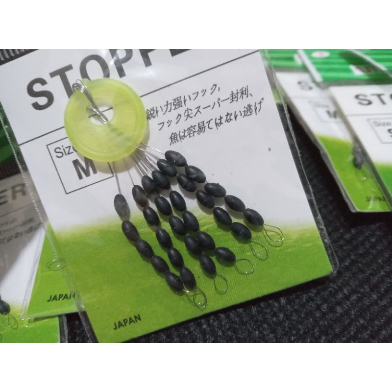 Stopper pancing stoper penahan pelampung pada rangkaian kail pancing