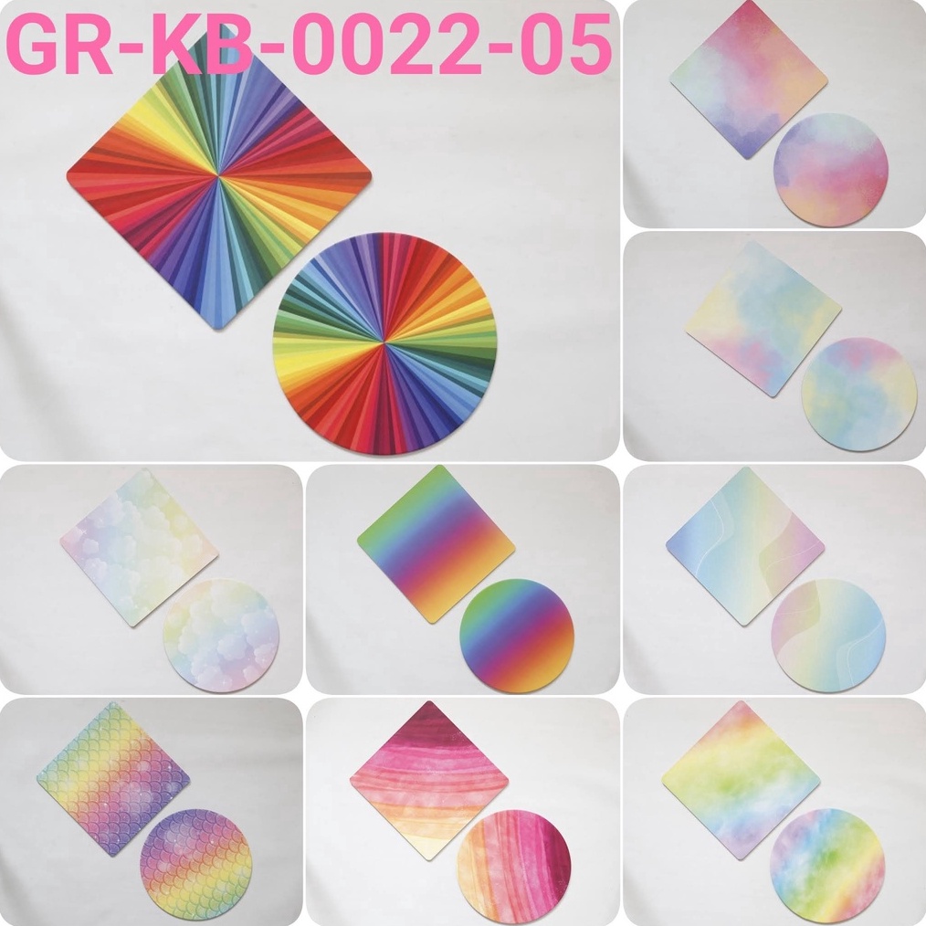 SERU GRKB225 GROUP 2 Cake board tatakan kue kotak bulat 22cm rainbow yamama baking