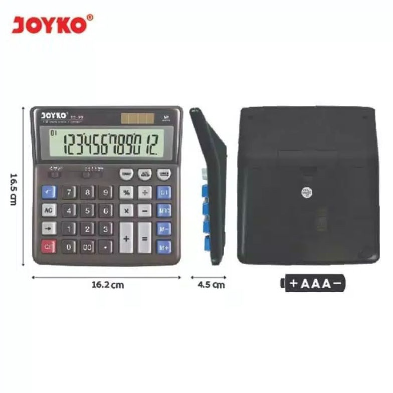 

KHUSUS Kalkulator CC3 Joyko 12 Digits Electronic Calculator Big Display