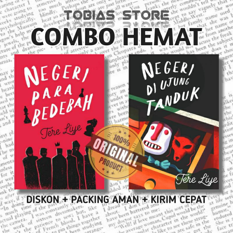 PAKET 2 BUKU NEGERI PARA BEDEBAH & DI UJUNG TANDUK - NOVEL ORIGINAL TERE LIYE ORI COMBO HEMAT